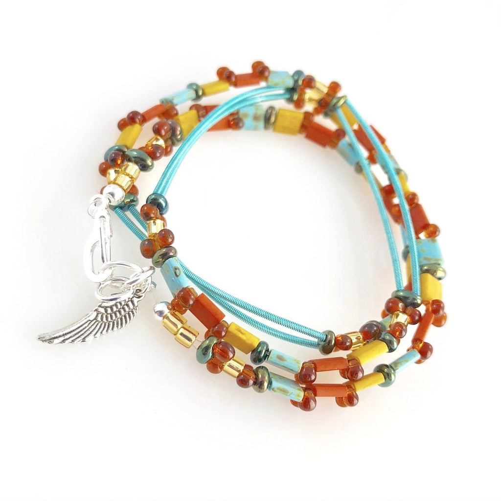 "Glass Tile" Wrap Bracelet (Journey)
