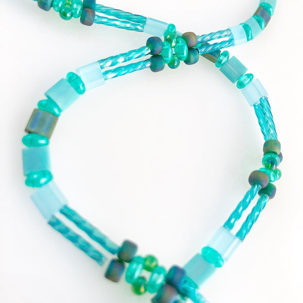"Glass Tile" Wrap Bracelet (Mermaid)