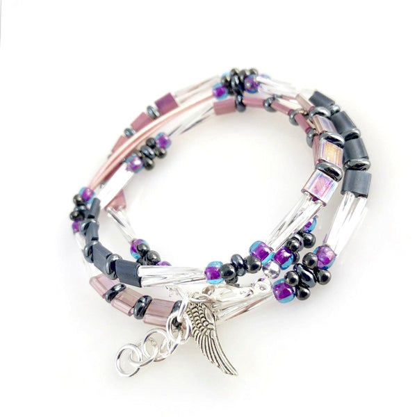 "Glass Tile" Wrap Bracelet (Blossom)