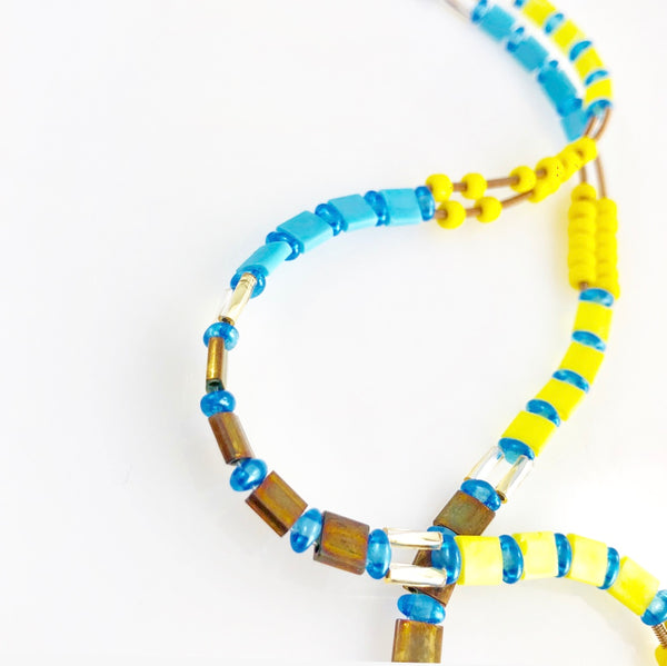"Glass Tile" Wrap Bracelet (Aloha)