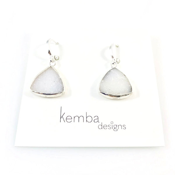 "Druzy Triangles" Earrings