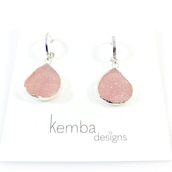"Druzy Triangles" Earrings
