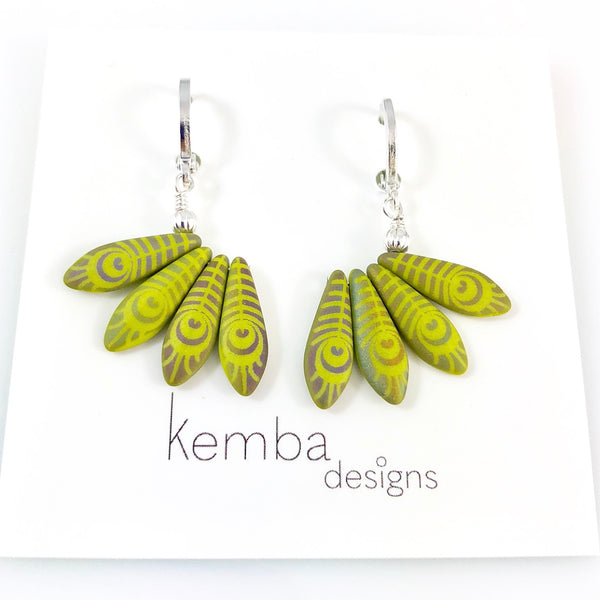 "Peacock Feathers" Earrings (Various Colours)