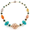 "Blown Glass Orb" Necklace (Multi-Colour)