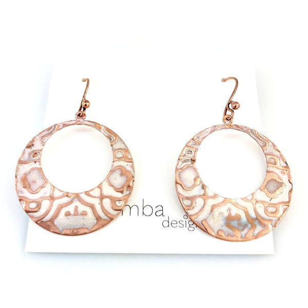 "Impressions" Eclipse Earrings (white)