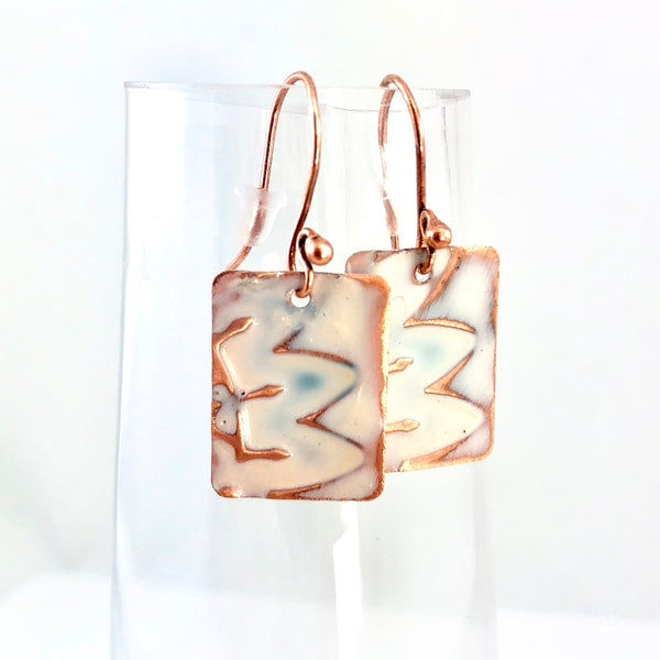 "Impressions" Wave Earrings (white)