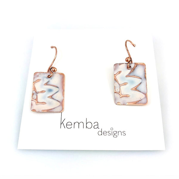 "Impressions" Wave Earrings (white)