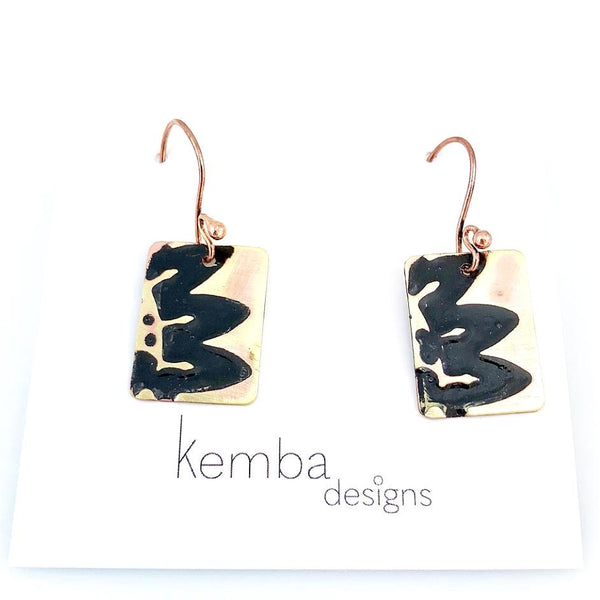 "Impressions" Wave Earrings (black)