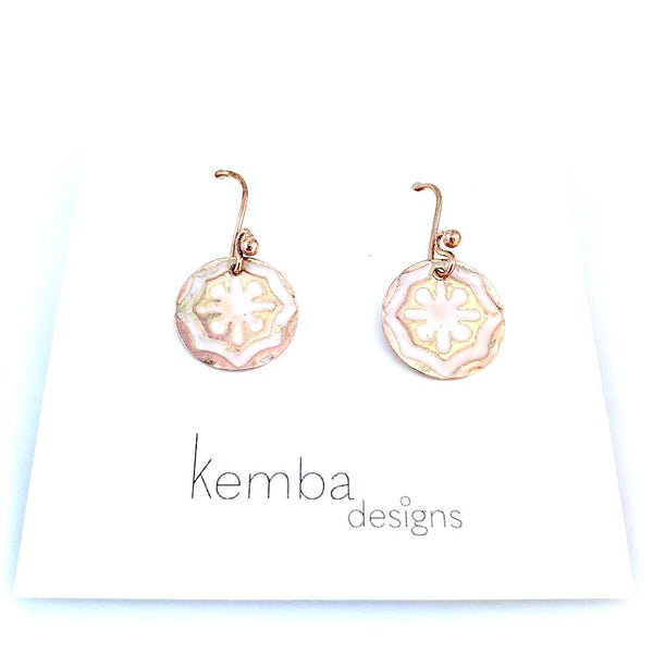 "Impressions" Flower Earrings (white)