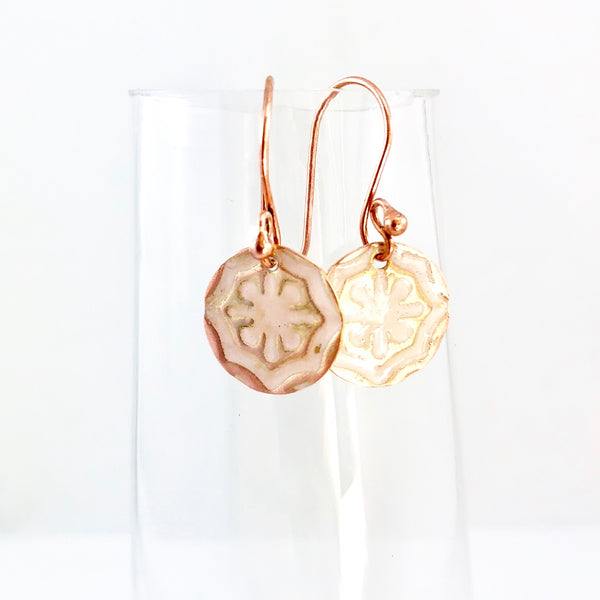 "Impressions" Flower Earrings (white)