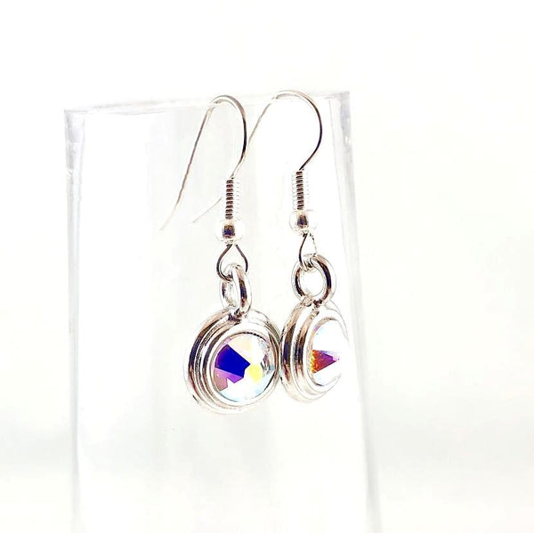 "Platinum Pool" Earrings