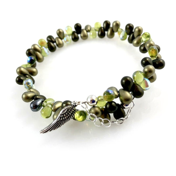 "Raindrop" Bracelet (Mossy)