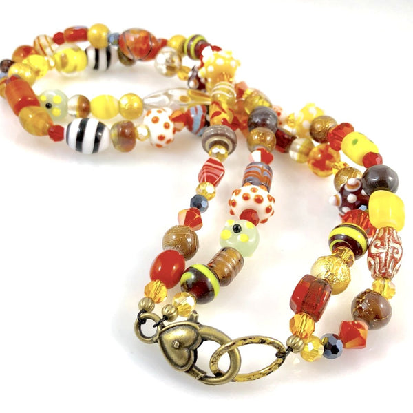 "My Beautiful Chaos" Necklace (Pumpkin Spice)