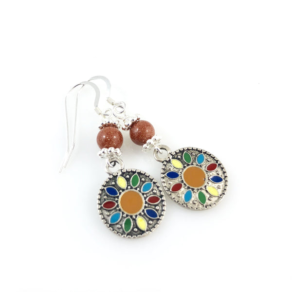 "Painted Sun" Earrings