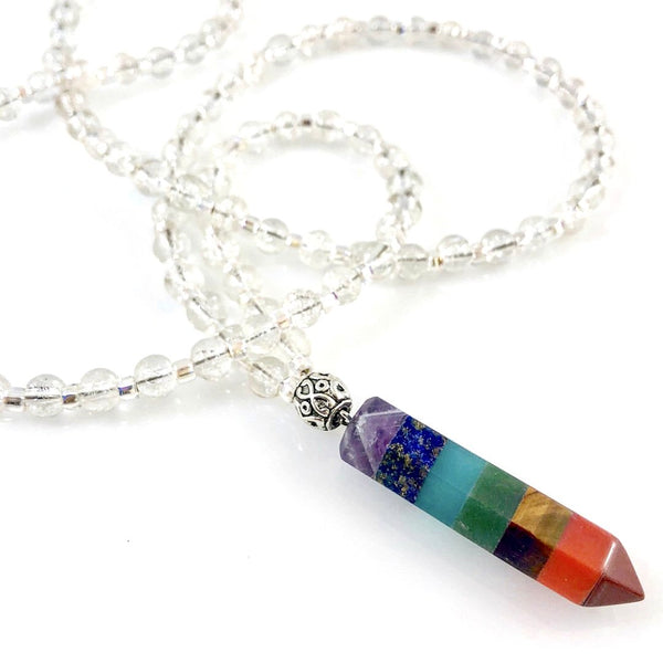 "Yin and Yang" Necklace (Clear)