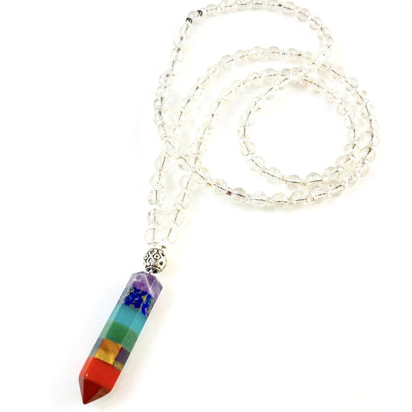 "Yin and Yang" Necklace (Clear)