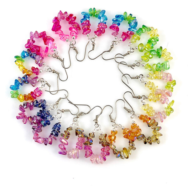 "Crystal Sugar" Earrings (Various Colours)
