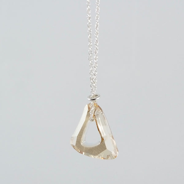 "Twinkle" Champagne Triangle Necklace
