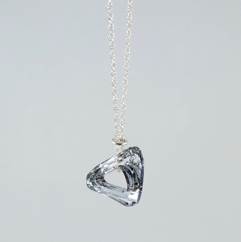 "Twinkle" Silver Triangle Necklace