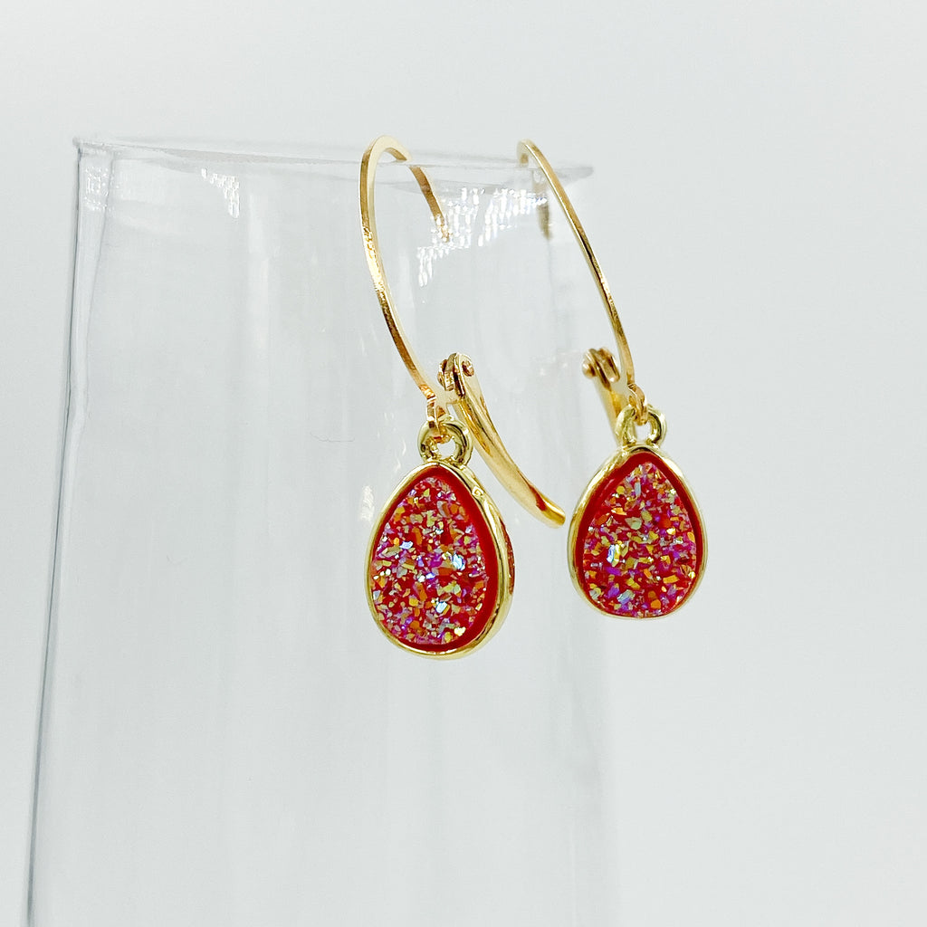 “Glitter Drop” Earrings (Various Colours)