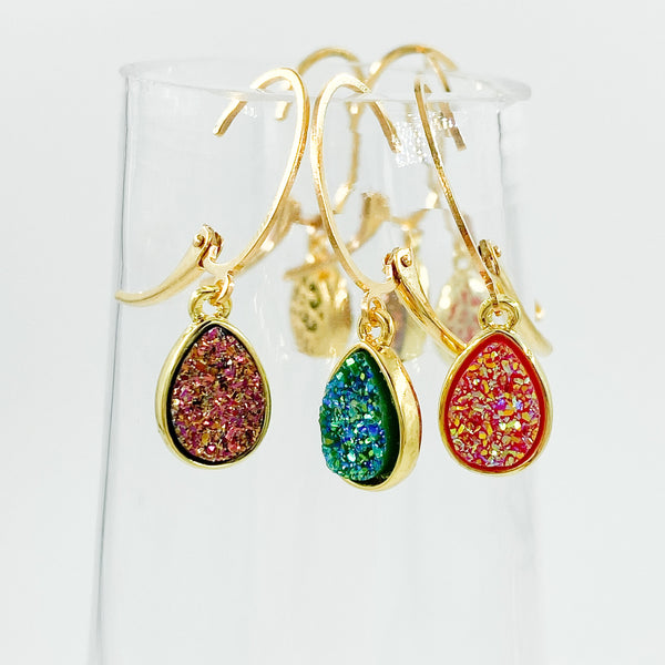 “Glitter Drop” Earrings (Various Colours)